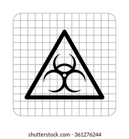 dangerous  - black vector icon