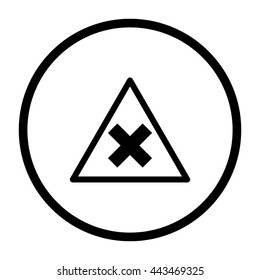 dangerous -  black vector icon