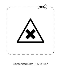 dangerous  - black vector icon