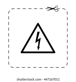 dangerous  - black vector icon