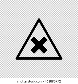 dangerous -  black vector icon