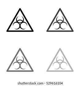 dangerous  - black vector icon