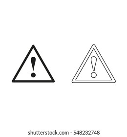 dangerous  - black vector icon