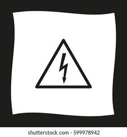 dangerous  - black vector icon