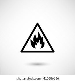 dangerous - black vector icon  with shadow