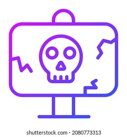 dangerous board vector outline icon.