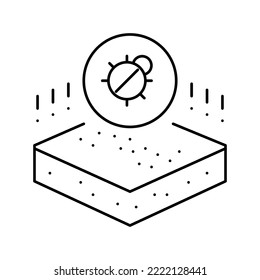 bicho peligroso en el vector de icono de la línea del suelo. bicho peligroso en la señal del suelo. símbolo de contorno aislado ilustración negra