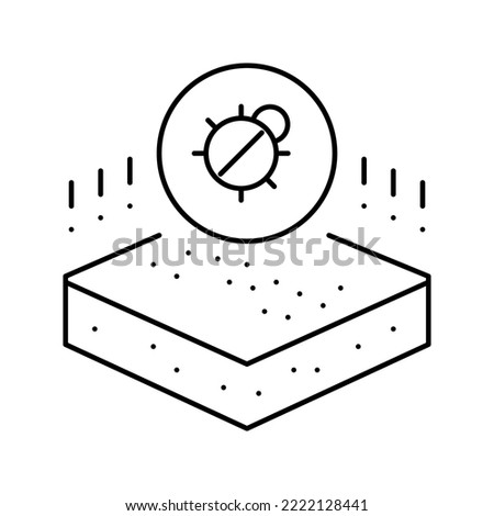 dangerous bug on soil line icon vector. dangerous bug on soil sign. isolated contour symbol black illustration