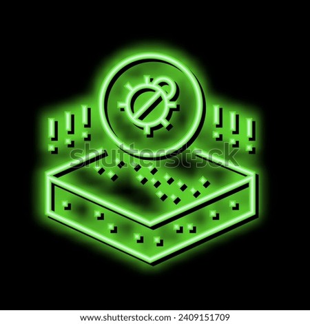 dangerous bug on soil neon light sign vector. dangerous bug on soil illustration