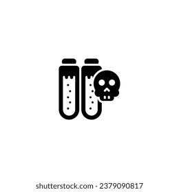dangerous chemical research Glyph Icon, Logo, and illustration Vector
