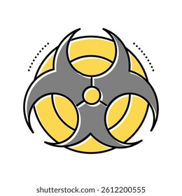 dangerous chemical waste mark color icon vector. dangerous chemical waste mark sign. isolated symbol illustration