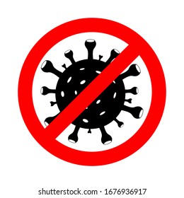 Dangerous coronavirus bacteria mushroom icon. Illustration vector isolated on white background