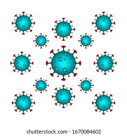 dangerous coronavirus is contagious. vector illustration.