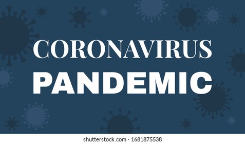 dangerous coronavirus pandemic covid-19 outbreak in china written text with bacteria or virus vectors illustration in flat style