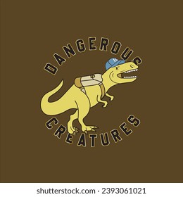 Dangerous Creatures Tyrannosaurus vector for kids