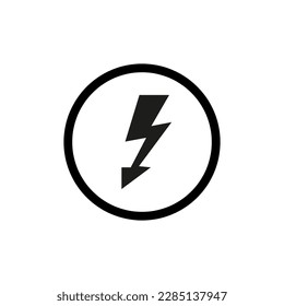 Gefährliches Stromsymbol. Vektorgrafik