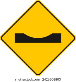 dangerous dip, warning sign,Traffic Sign , Vector, symbol, transport icon