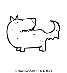 caricatura de perro peligroso