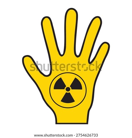 Dangerous dose of radiation of limbs Icon Victor Art Illustartions