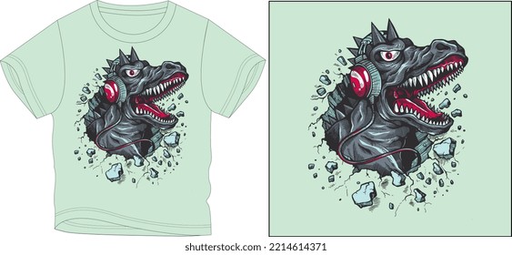 DANGEROUS DRAGON t shirt graphic design vector illustration \
