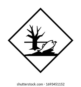 Peligroso para el símbolo o símbolo del entorno. Diseño vectorial aislado en fondo blanco.