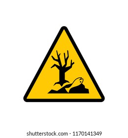 Isolated Caution Environment Common Hazards Symbols Stock Vector ...