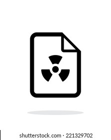 Dangerous file icon on white background. Vector illustration.
