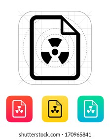 Dangerous file icon. Vector illustration.