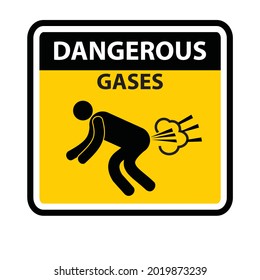  Dangerous Gases, sign or sticker vector