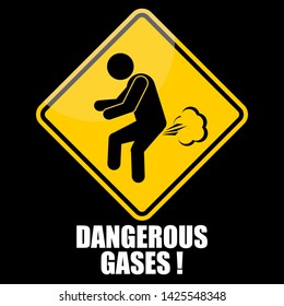 dangerous gases, sticker and label