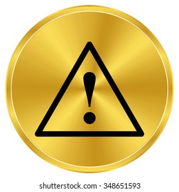 dangerous - gold vector icon