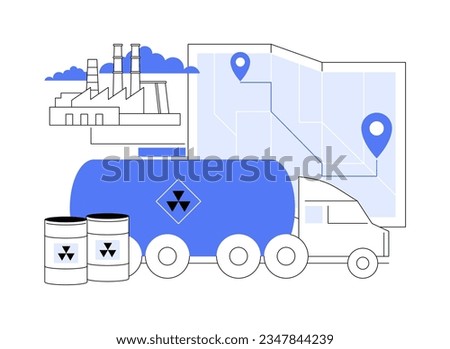 Dangerous Goods abstract concept vector illustration. Dangerous goods delivery service, transportation by road, export business, foreign trade, logistic trucking company abstract metaphor.