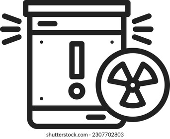 Imagen vectorial de icono de Mercancías Peligrosas. Adecuado para aplicaciones web móviles y medios de impresión.