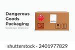 Dangerous goods packaging, vector illustration