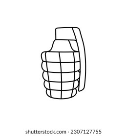 Dangerous Hand Grenade Line Creative Logo