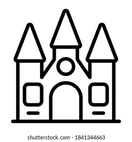 dangerous house vector line icon