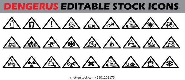 Dangerous Icon circle vector illustration, isolated on a white background drawing of a dangerous icon in vector form. vector drawing of a dangerous icon
