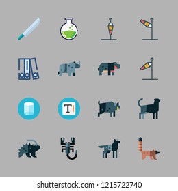 dangerous icon set. vector set about boar, knife, poison and cylinder icons set.