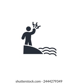 dangerous icon. vector.Editable stroke.linear style sign for use web design,logo.Symbol illustration.