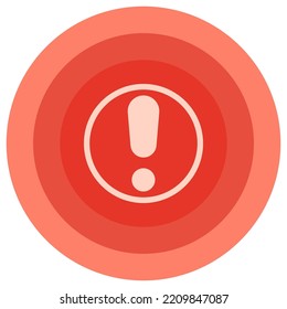 Dangerous important place sign exclamation mark  point in red circle