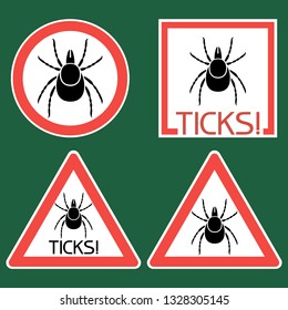 Dangerous insects - ticks.
Information poster - on the territory blood-sucking insects of a certain species.
