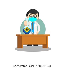 Dangerous job info design vector illustration