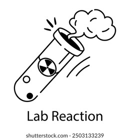 Una reacción de laboratorio peligrosa, icono de doodle