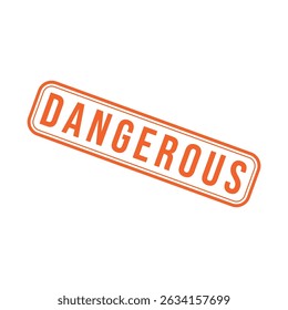 Dangerous Letter Rubber Stamp Template Design
