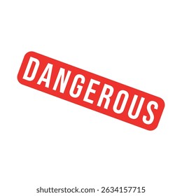 Dangerous Letter Rubber Stamp Template Design