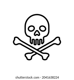 dangerous line icon design vector template