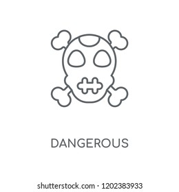 Dangerous linear icon. Dangerous concept stroke symbol design. Thin graphic elements vector illustration, outline pattern on a white background, eps 10.
