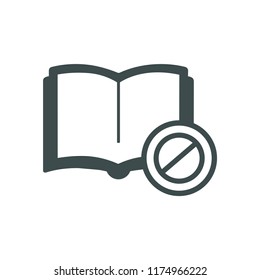 Dangerous literature, knowledge, information. Vector icon.