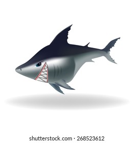 Dangerous looking cartoon shark