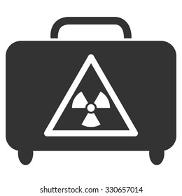 Dangerous Luggage vector icon. Style is flat symbol, rounded angles, white background.